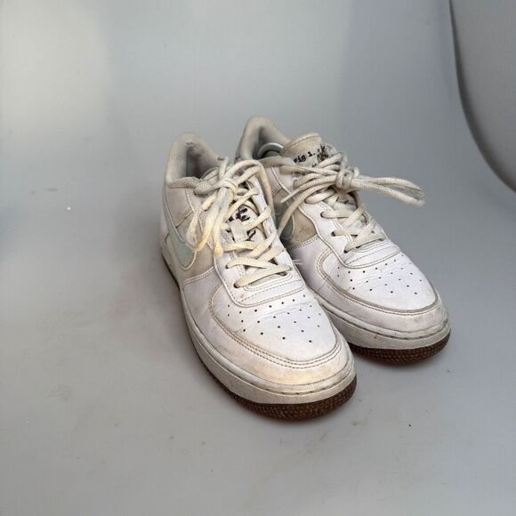 Nike Air Force 1 Indigo DA3093-100 White Blue Tan Speckled Sole Size 6 Youth GUC - Picture 3 of 16